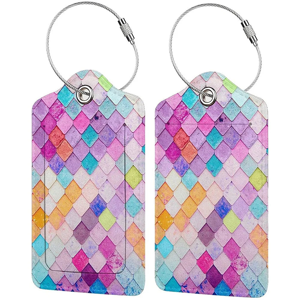 PU Leather Luggage Tag — Stylish Suitcase Identifier & ID Holder