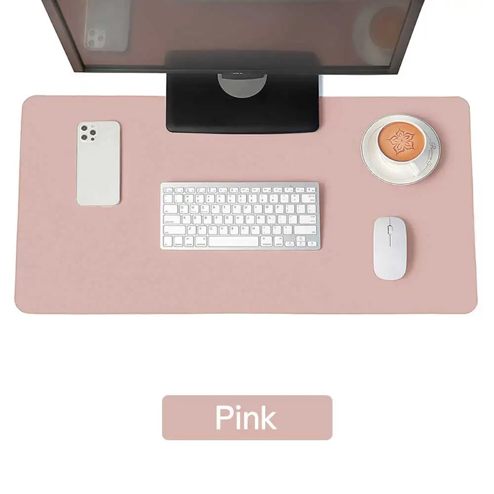 Hansong PU Leather Desk Mat — Waterproof Office & Gaming Mouse Pad