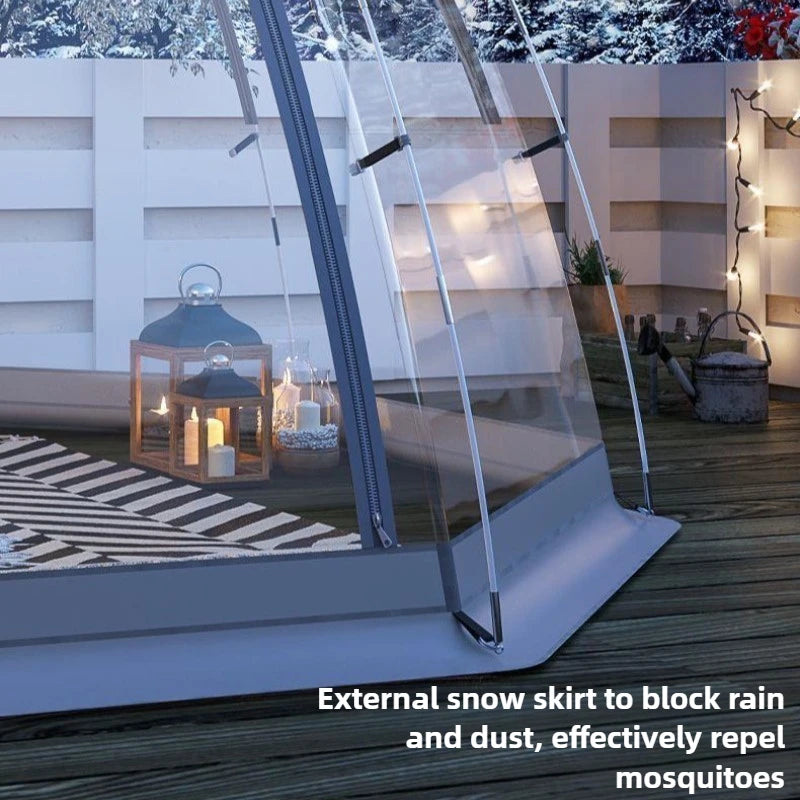 OEING Transparent Camping Dome Tent — Windproof Four-Season Shelter