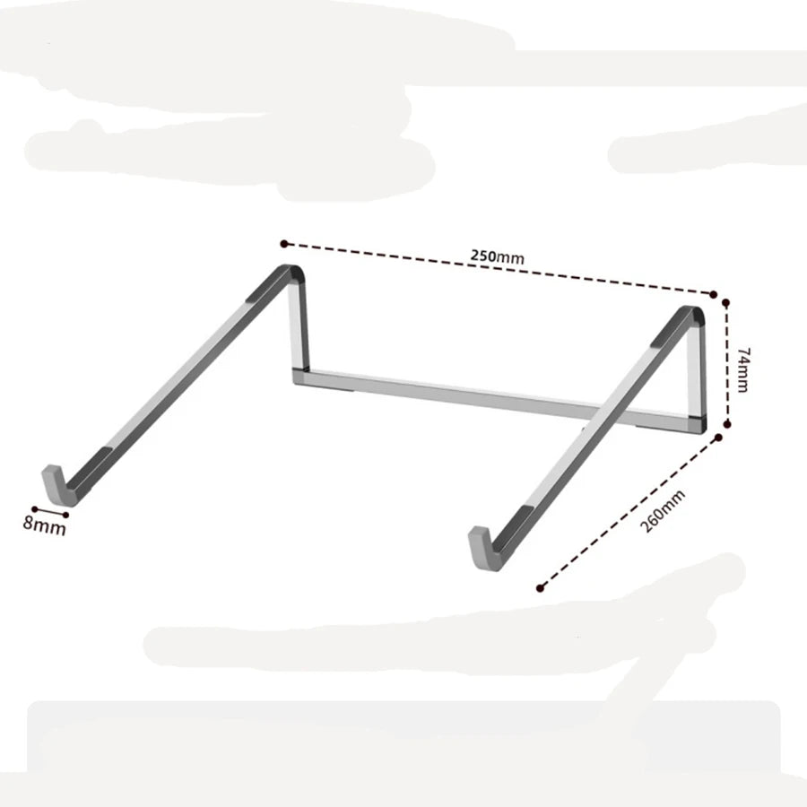 Adjustable Aluminum Laptop Stand — Folding Computer Holder for Heat Dissipation