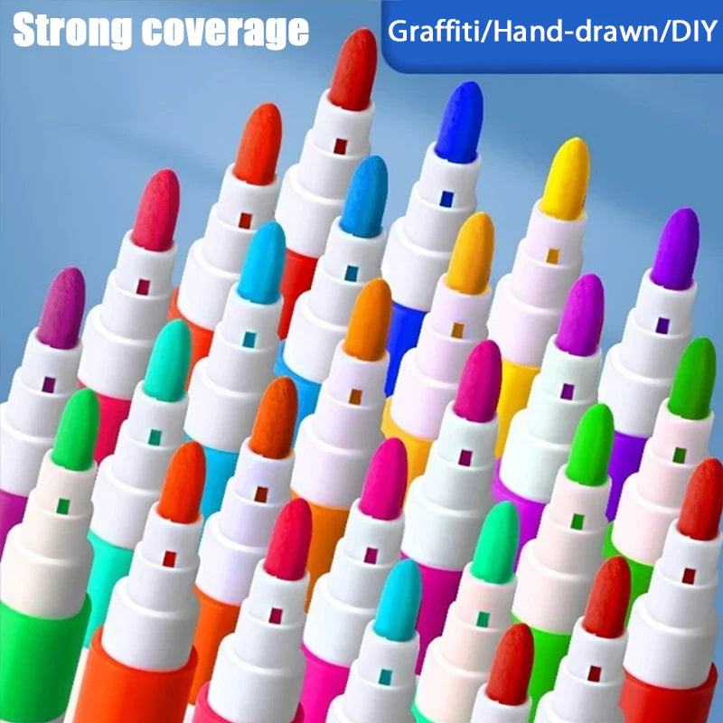 Acrylic Brush Marker Set — Liquid Ink Art Pens with Portable Case