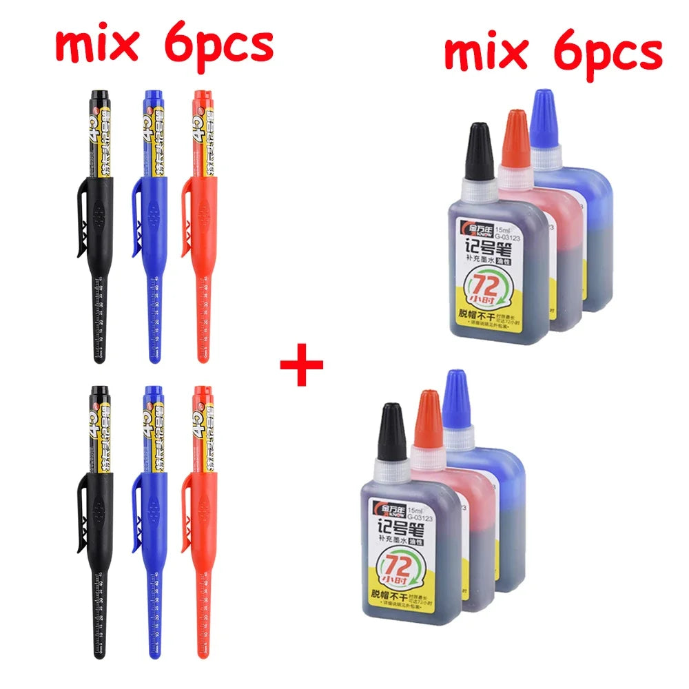 Long Nib Marker Pen — Waterproof For Woodworking