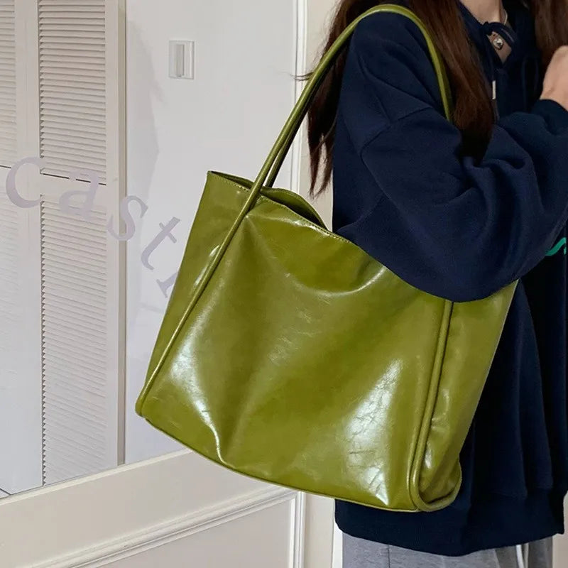 dawndesslo Textured Tote Bag — Large Capacity Shoulder Bag for Women