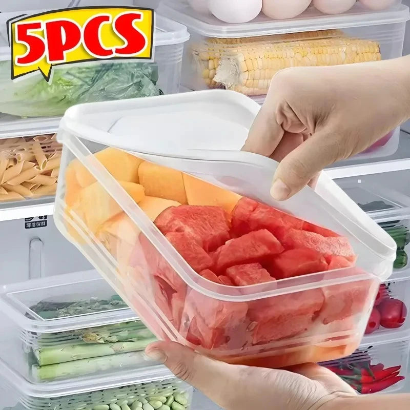 Transparent Refrigerator Storage Box — Fresh-Keeping Food Container
