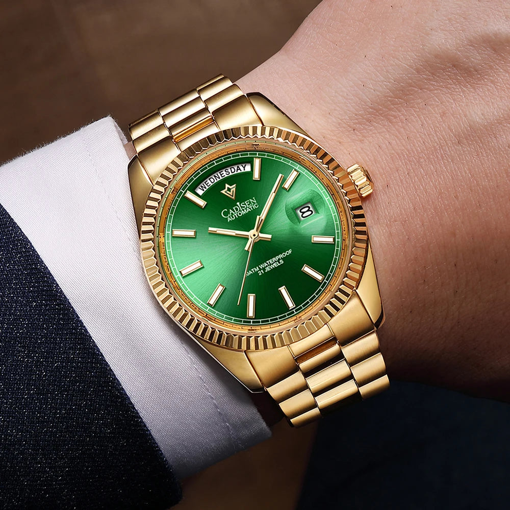 Cadisen DD40 Luxury Automatic Watch — Mechanical Sapphire Glass Wristwatch