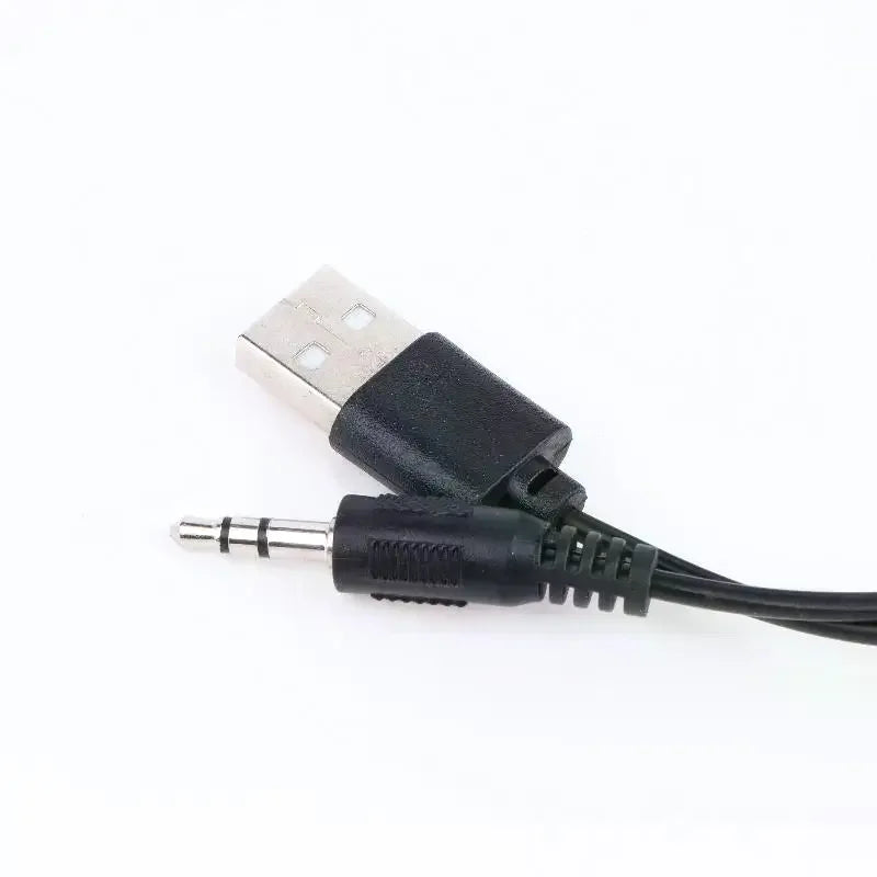 KOQZM USB Computer Speakers — Stereo LED Audio System with Built-in Microphone
