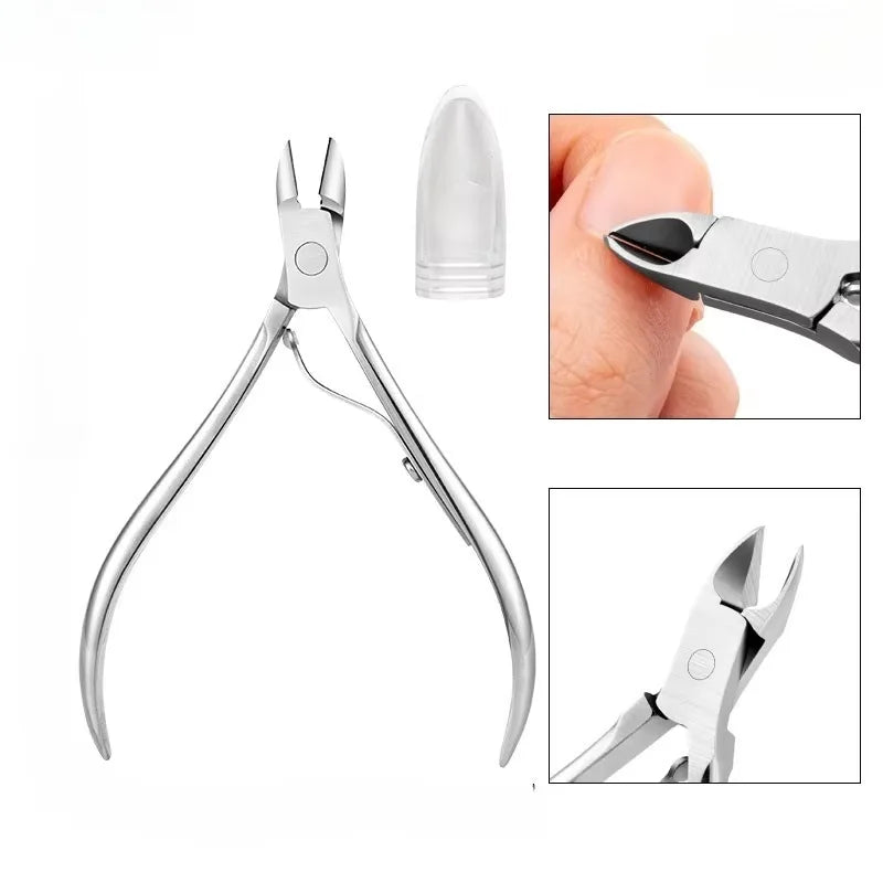 Stainless Steel Cuticle Nipper — Precision Ingrown Nail & Dead Skin Tool