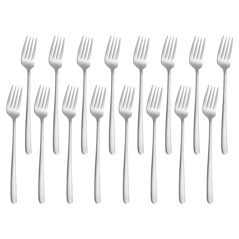 Stainless Steel Dinner Forks — Elegant 16-Piece Set for Home and Parties