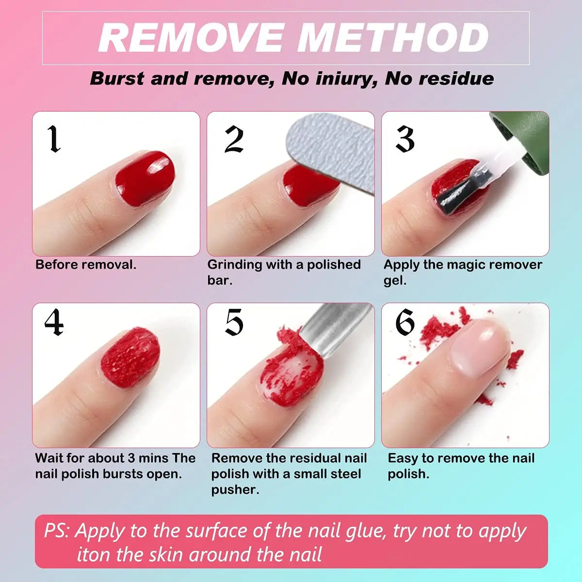 Fast Acting Gel Polish Remover — Professional Soak Off Nail Care, 15ml