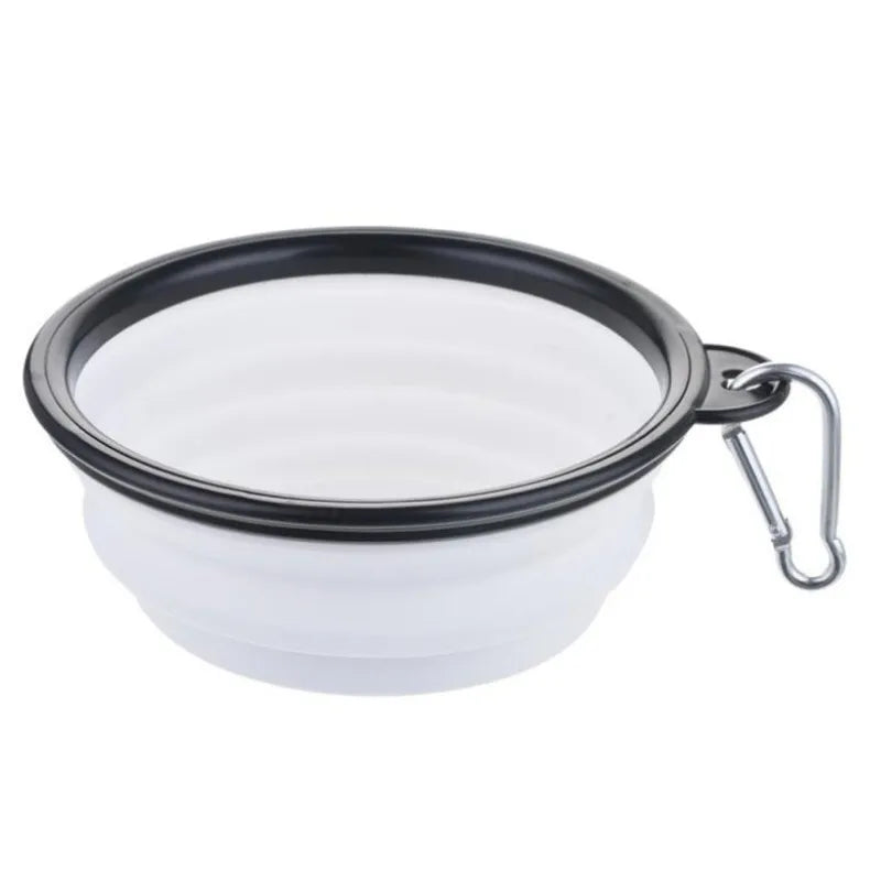 Collapsible Pet Food Bowl — Portable Silicone Travel Dish for Dogs and Cats