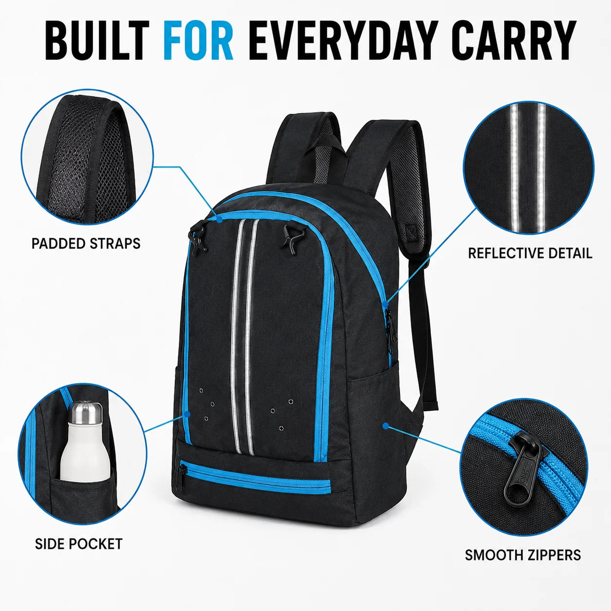 Basketball Backpack — Waterproof Sports Bag with Stowable Ball Holder