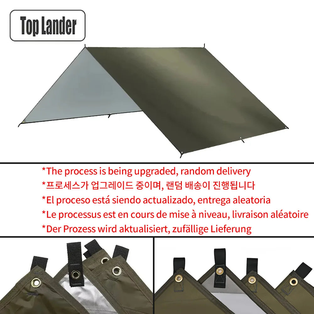 Top Lander Waterproof Camping Tarp — Ultralight Outdoor Sun Shelter