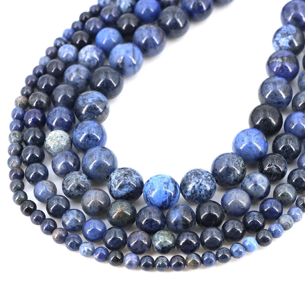 Natural Stone Gemstone Beads — Round Crystal Spacers for Jewelry Making