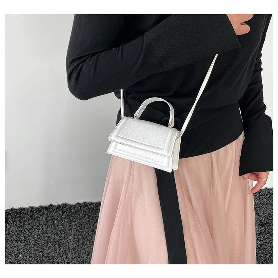 Women's Mini Square Handbag — Versatile Crossbody & Top Handle Bag