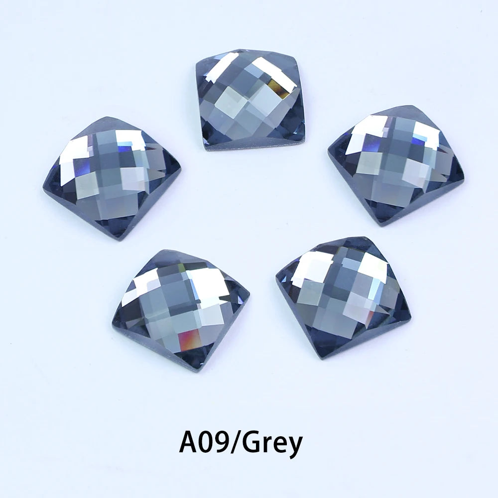 Square Glass Rhinestones — Flatback Crystal Gems for Nail Art & Crafts