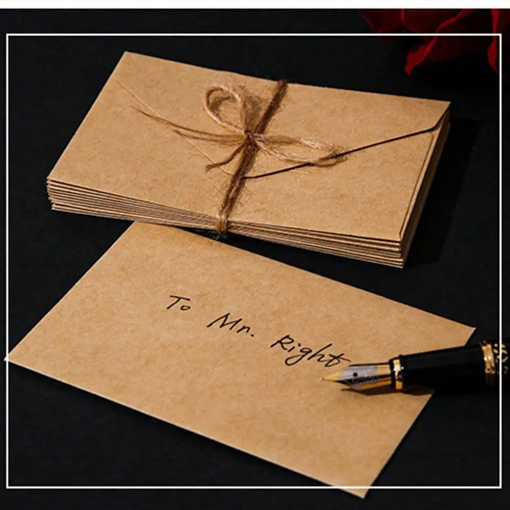 Kraft Mini Envelopes — Small Card Holders for Gifts and Business, 20 Pack
