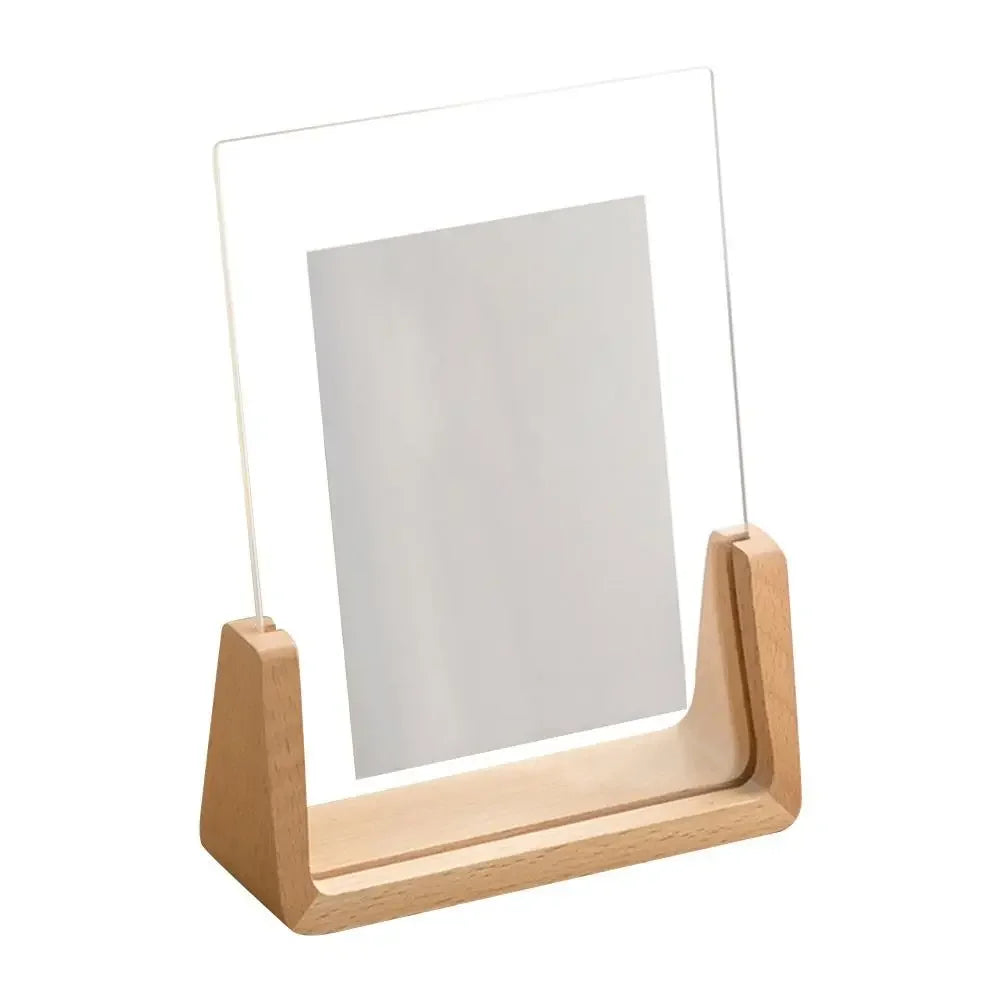 Creative U-Shaped Photo Frame — Transparent Acrylic & Wood Desktop Decor