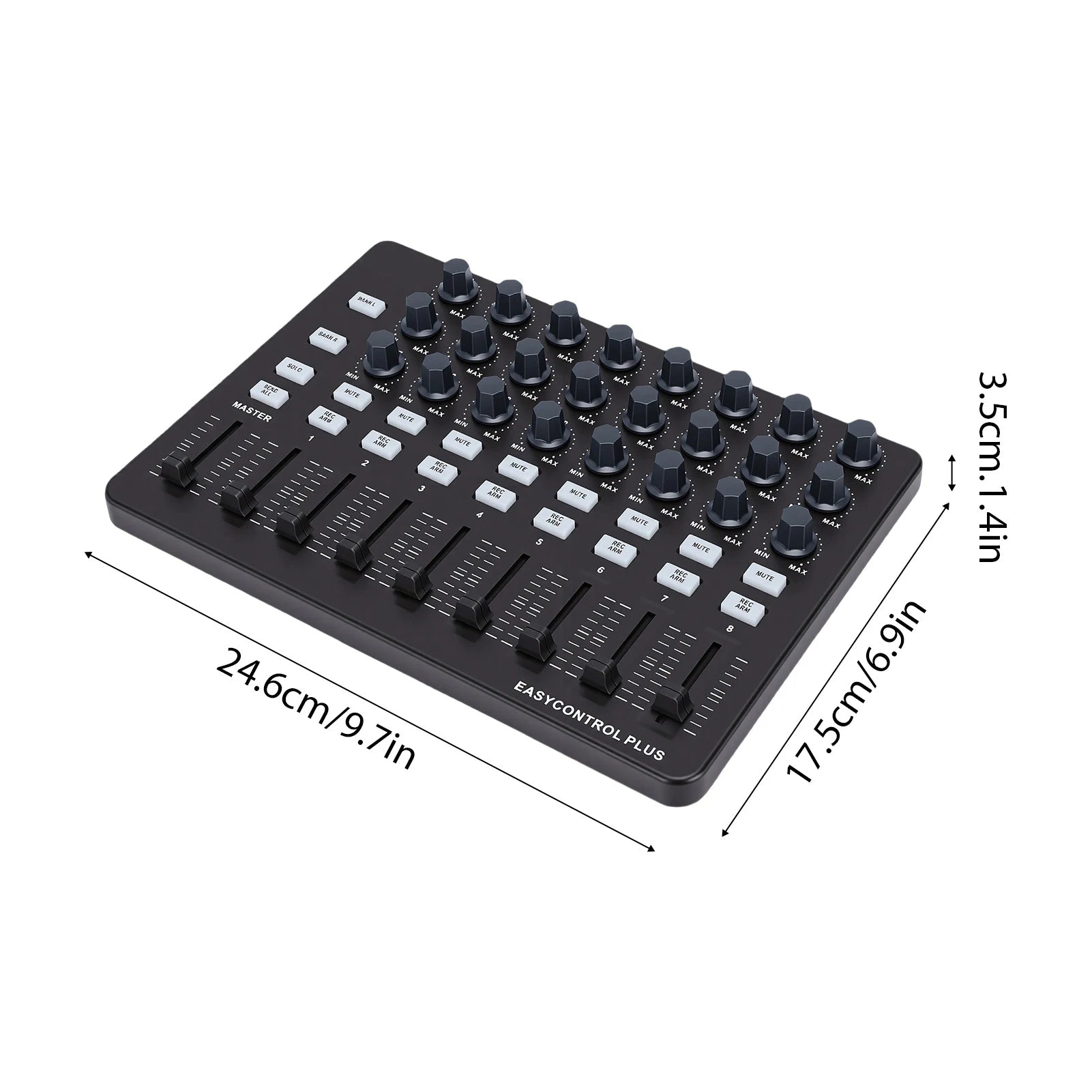 Portable MIDI Keyboard Controller — Music Production Tool with Knobs and Sliders