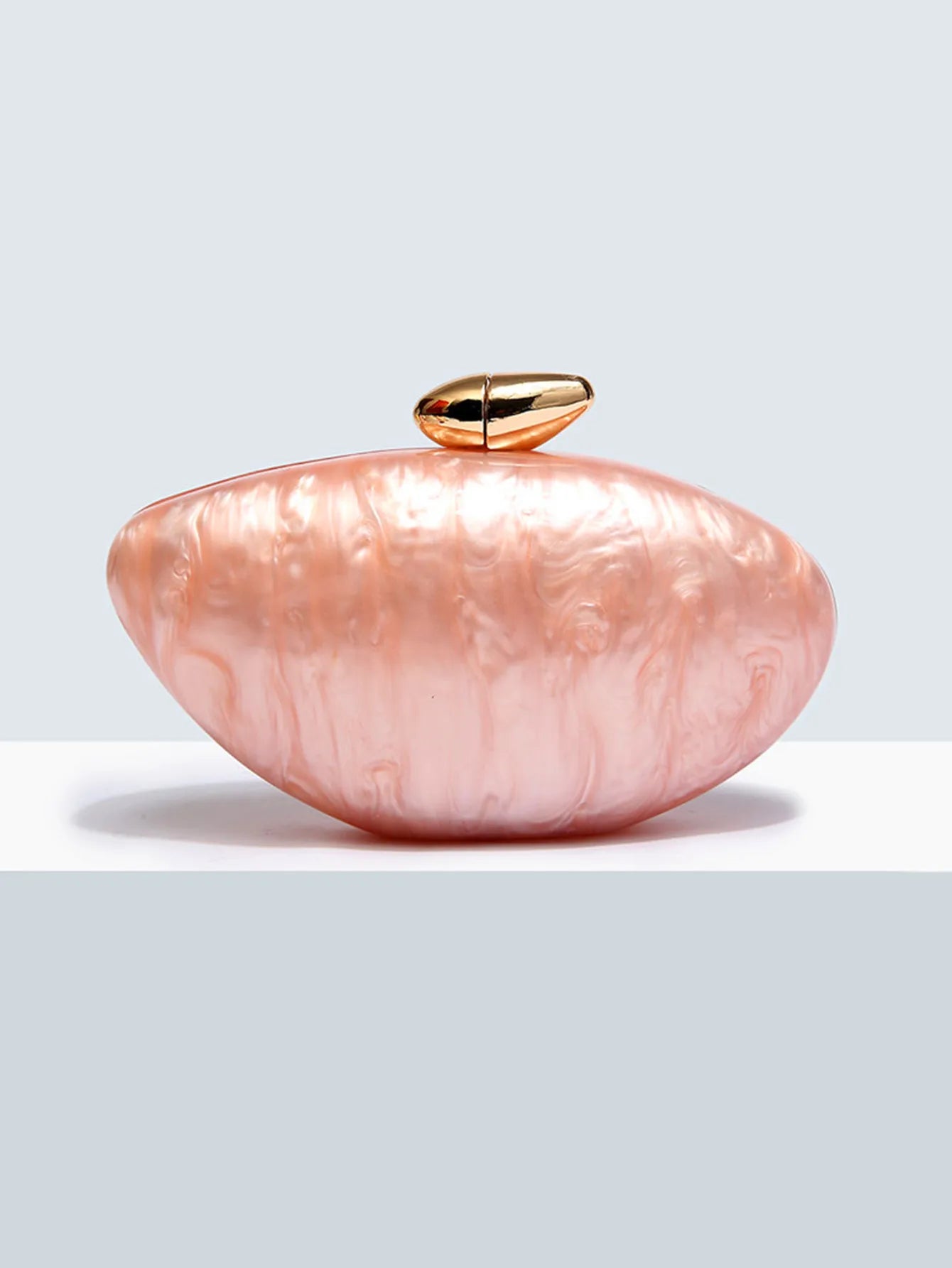 ABQP Retro Acrylic Marble Evening Bag — Elegant Minaudiere Clutch for Parties