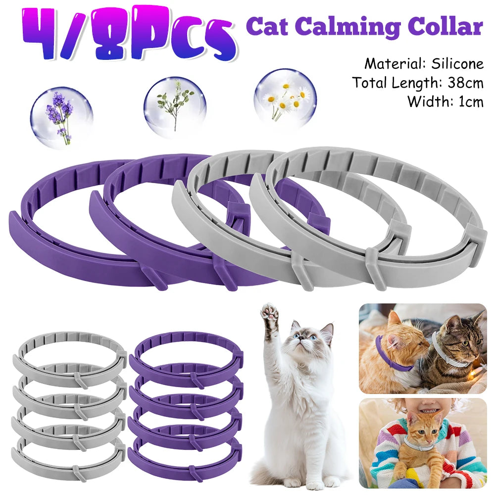 APWIKOGER Pet Calming Collar — Adjustable Anxiety Relief for Cats and Dogs