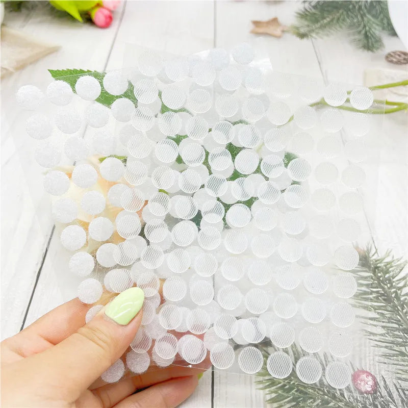 Self-Adhesive Transparent Hook and Loop Dots — Strong Fastener Tape for Sewing