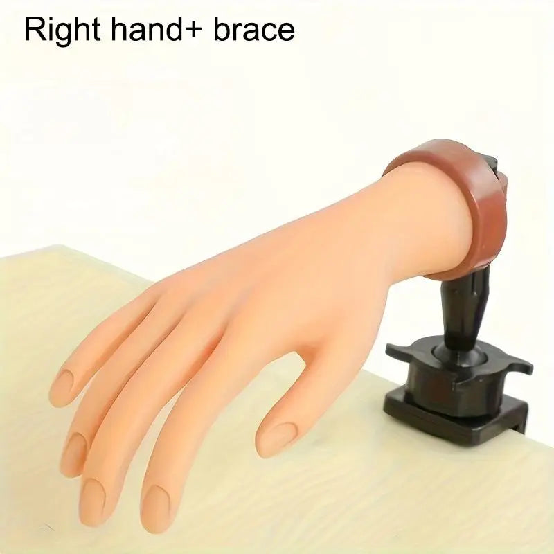 ELBBKG Nail Practice Hand — Realistic Mannequin with Desktop Bracket
