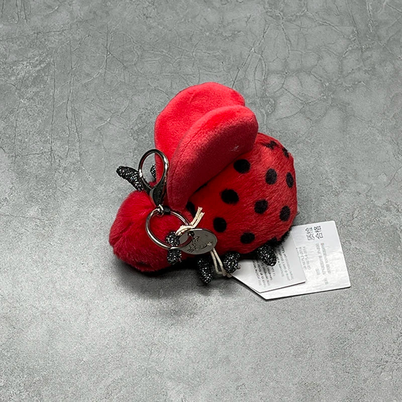 Assorted Plush Keychain Charm — Cute Animal & Food Backpack Accessory