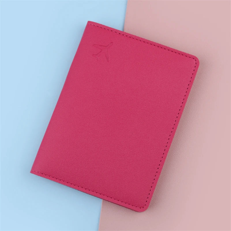 PU Leather Passport Cover — Slim Travel Wallet with Card Holders