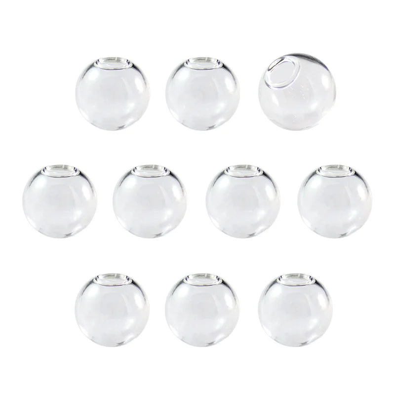 Hollow Glass Ball Orbs — Clear Bubble Vials for Jewelry Making