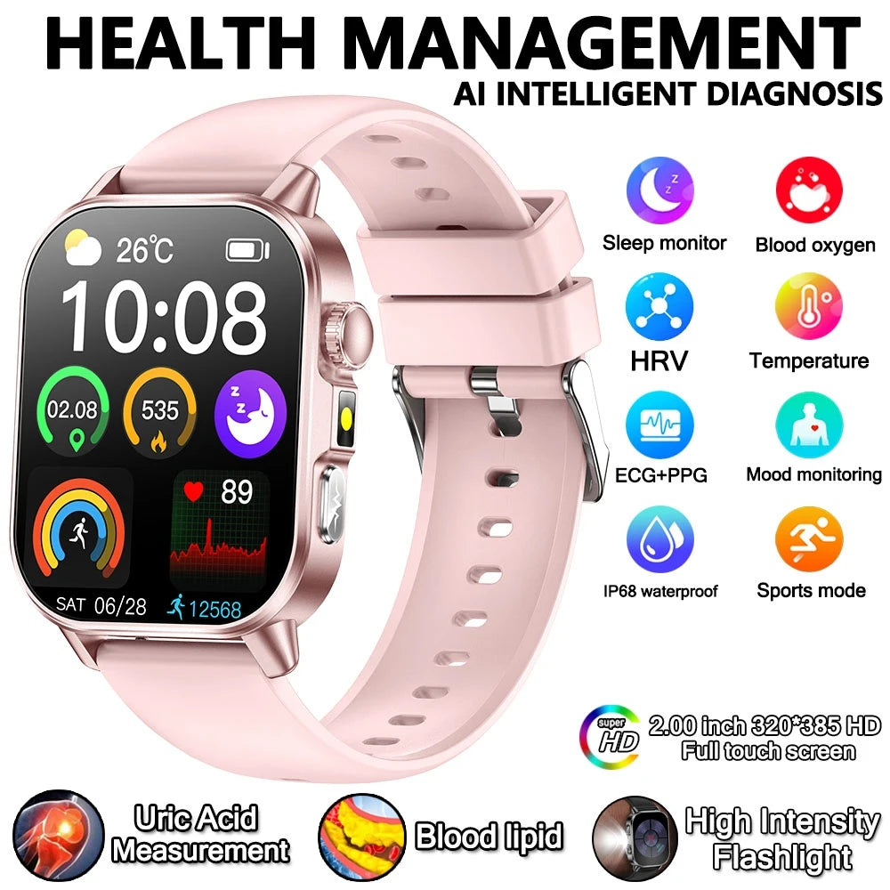 ChiBear Professional Health Smartwatch — Advanced Body Composition & ECG Monitor