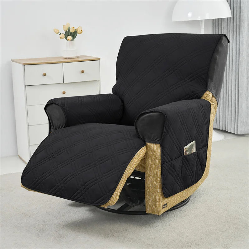 Single Recliner Sofa Cover — Non-Slip Protective Slipcover for Armchairs