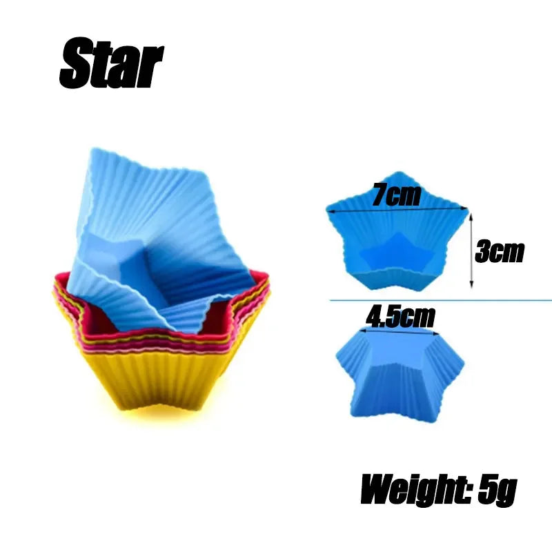 Silicone Muffin and Cupcake Baking Molds — Non-Stick Reusable Cake Tools