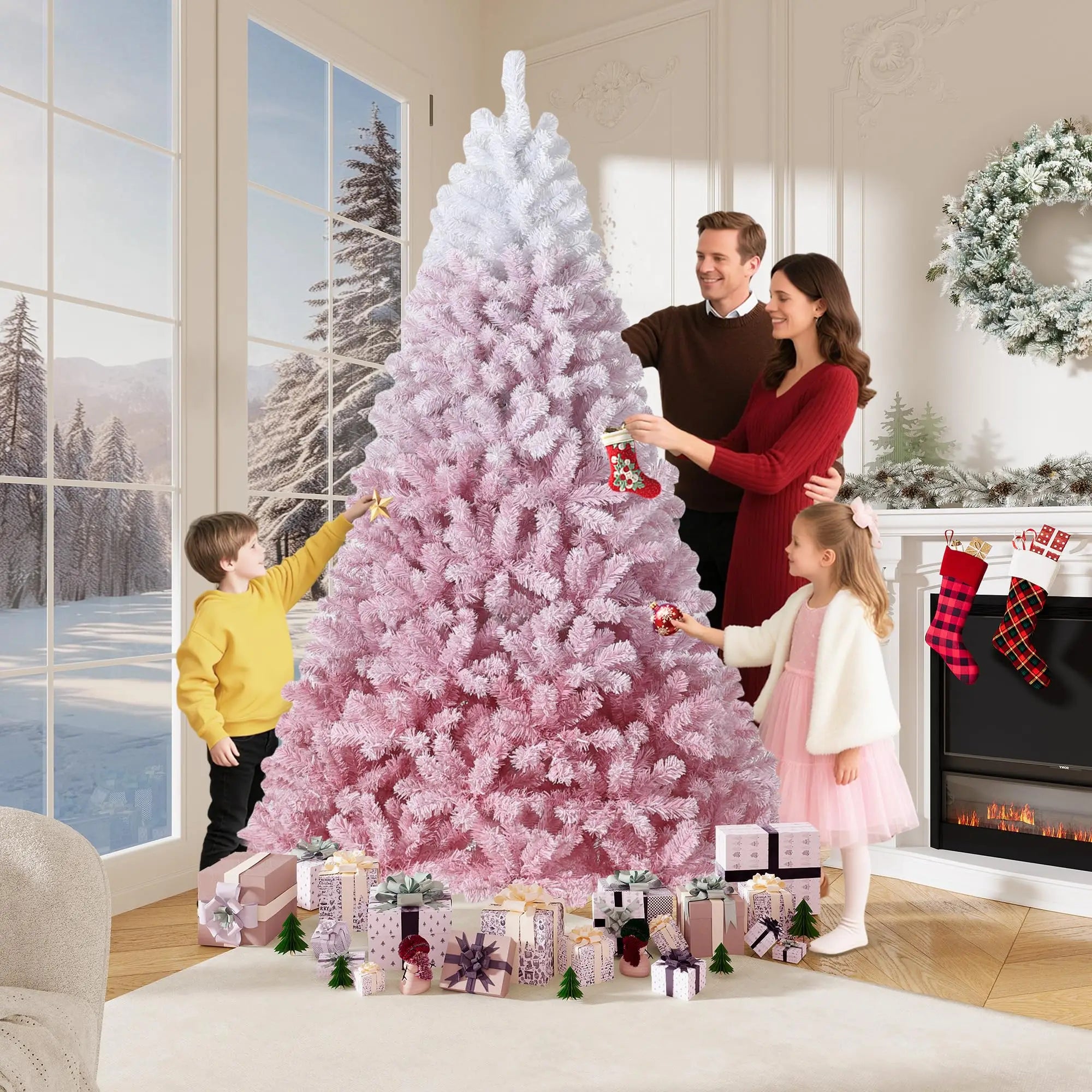 Pink Christmas Tree — Pre-Lit Artificial Tree