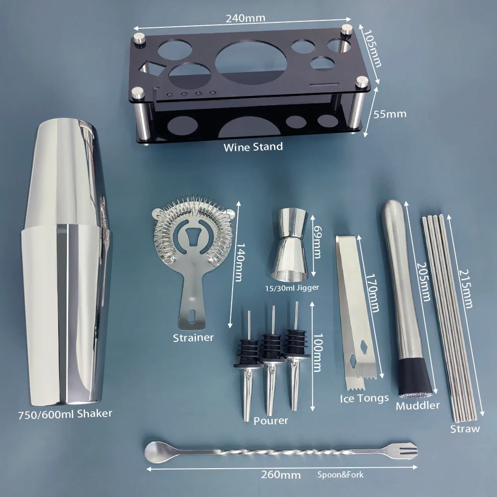 XINGZHAOHOME Professional Cocktail Shaker Set — Complete Bartender Tool Kit