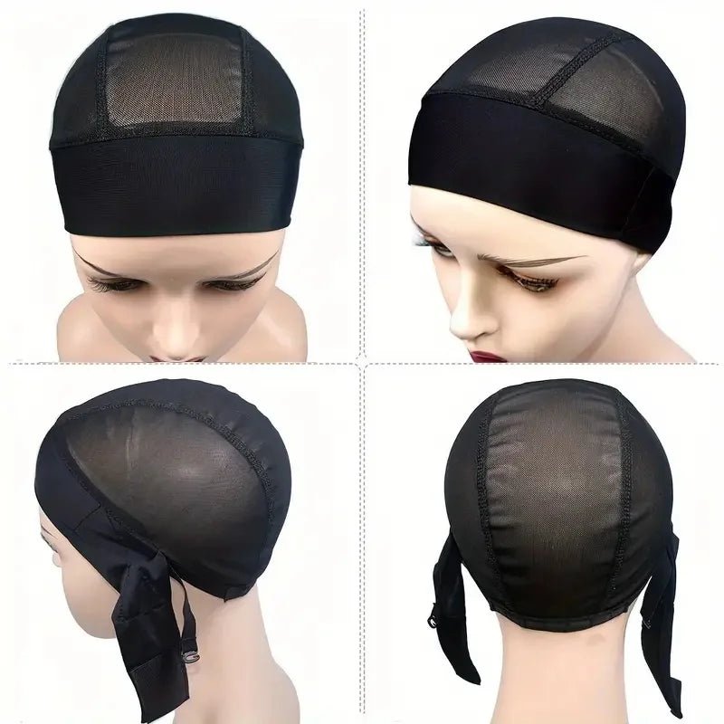Mesh Wig Cap with Adjustable Headband — Secure Grip for Wig Styling