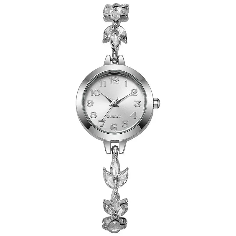 Elegant Women's Rhinestone Bracelet Watch — Luxury Quartz Timepiece