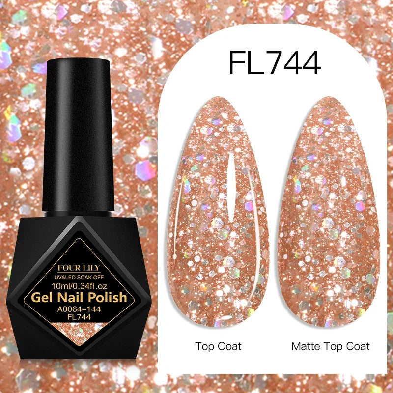 Four Lily Gel Nail Polish — Long Lasting Semi-Permanent Manicure Set
