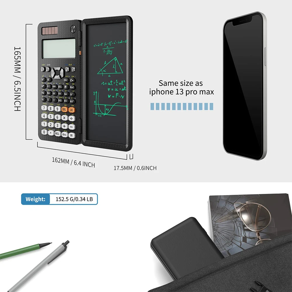 Roatee Scientific Calculator — 4-Line Display with LCD Writing Tablet