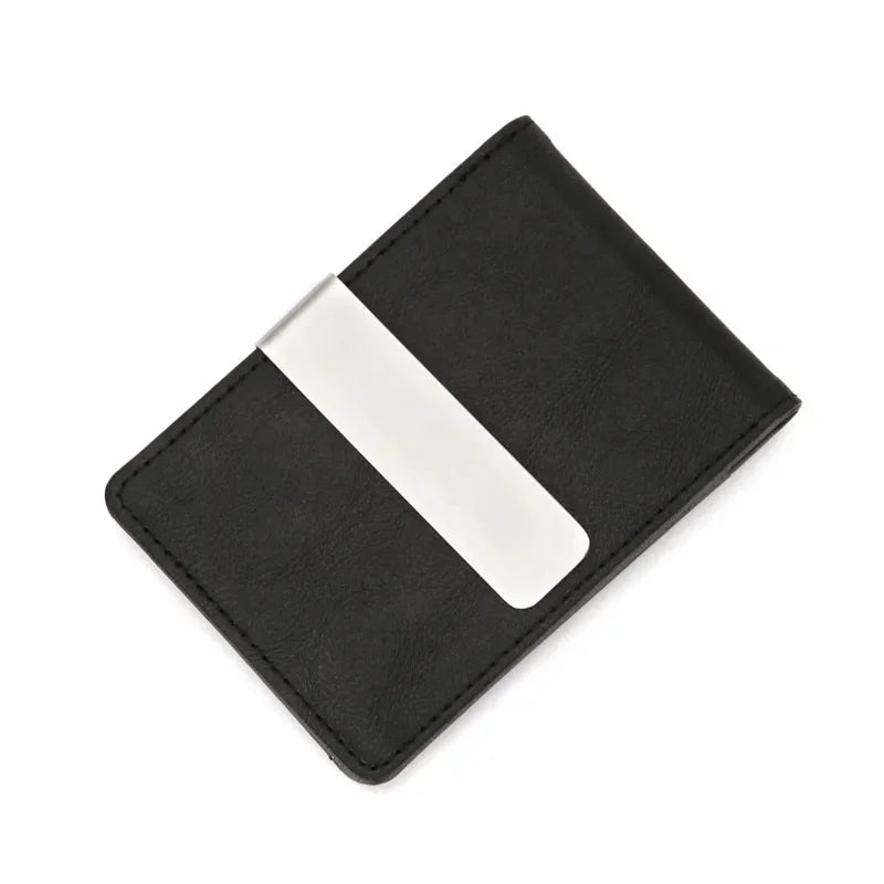 Leather Money Clip Wallet — Slim Card Holder & Cash Organizer