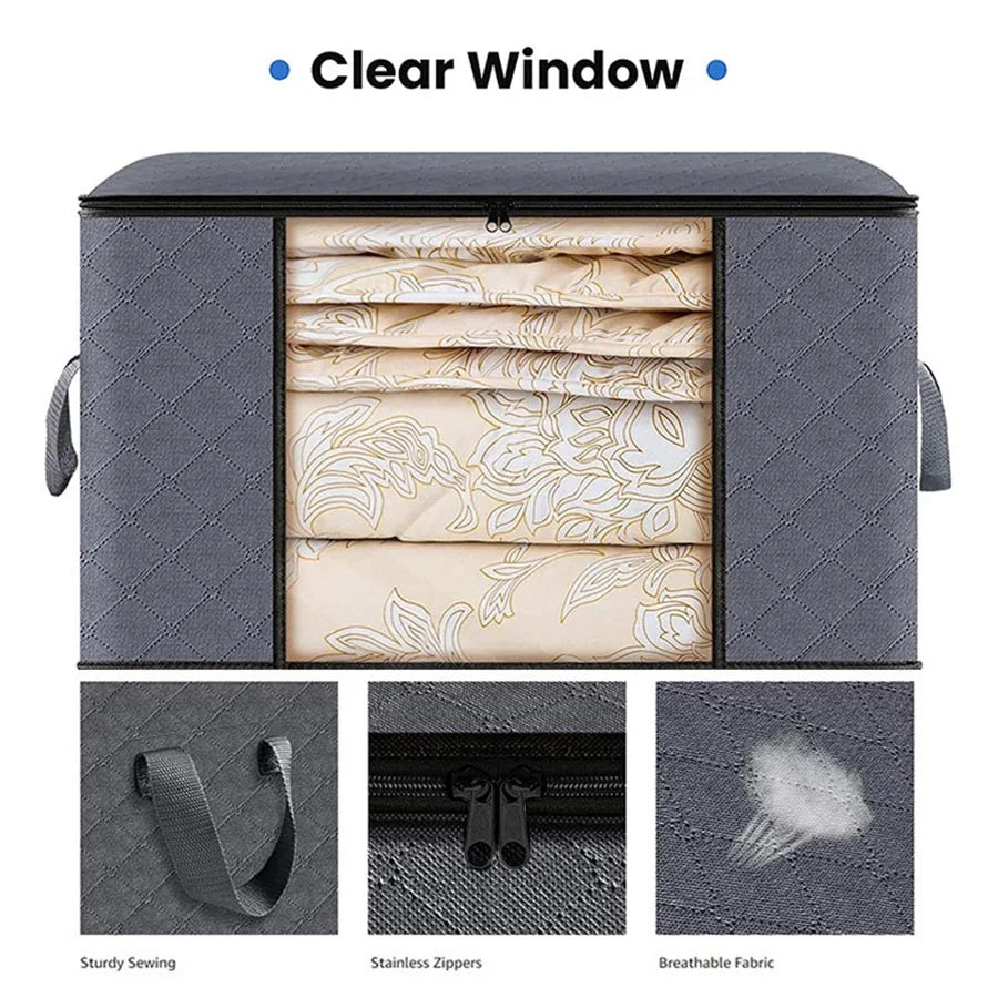 Foldable Clothes Storage Bag — Large Capacity Organizer for Bedding