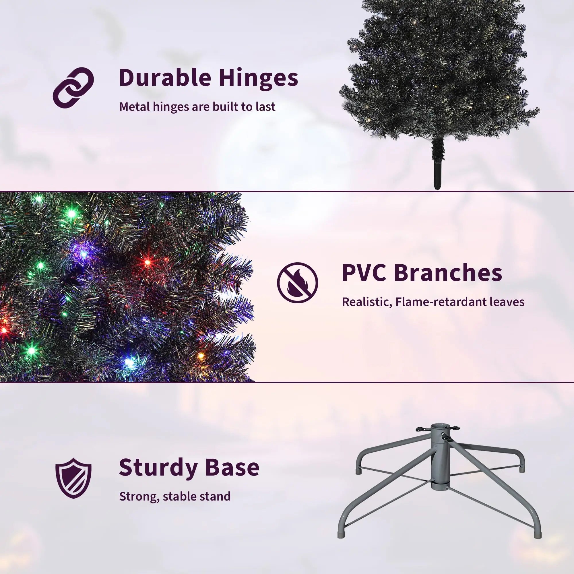 GAOMON Pre-Lit Slim Pencil Christmas Tree — Space-Saving Holiday Decor