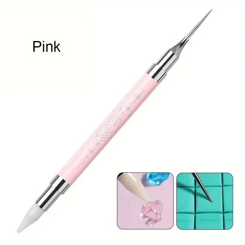 TaoTips Double End Nail Art Dotting Pen — DIY Manicure & Rhinestone Picker