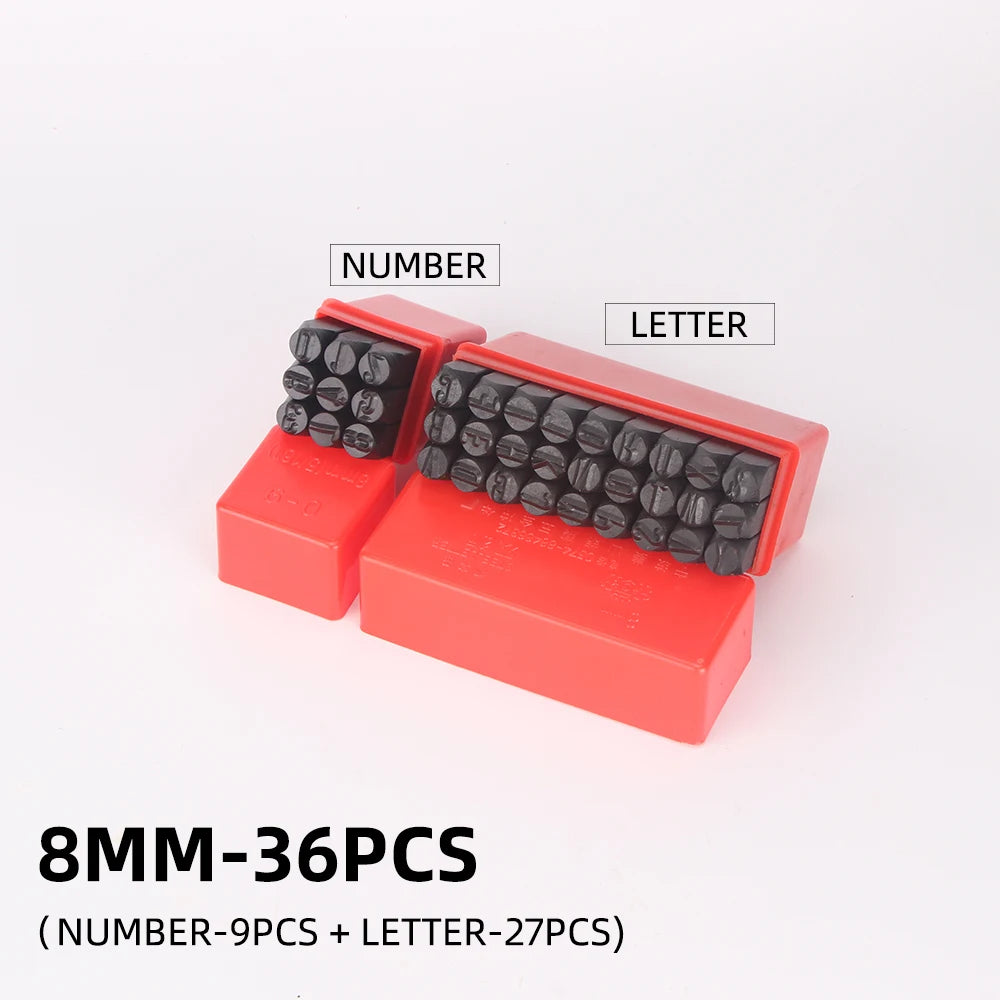 QJH 36pcs Steel Letter and Number Stamp Set — Precision Metal & Leather Punch