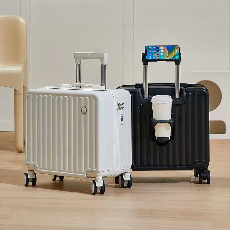 18-Inch Lightweight Travel Luggage — Hard Shell Spinner Suitcase with Combination Lock