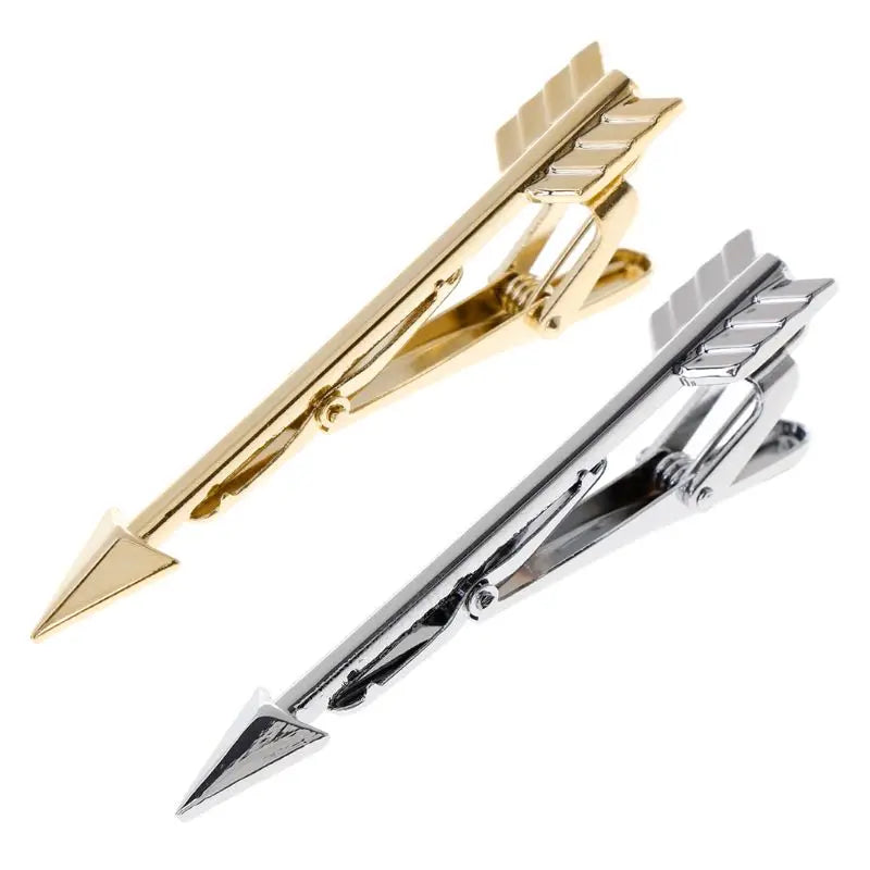 Arrow Design Metal Tie Clip — Elegant Gentleman's Accessory for Formal Wear