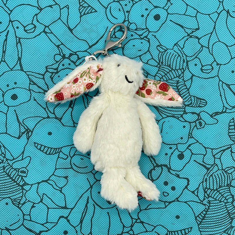Assorted Plush Keychain Charms — Cute Animal & Food Bag Accessories