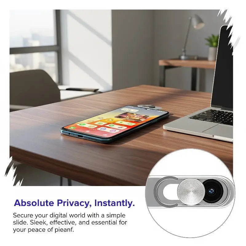 KOQZM Ultra-Thin Webcam Privacy Cover — Transparent Camera Protection Slide