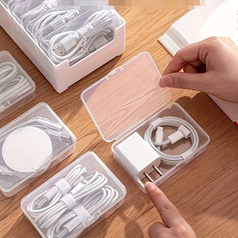 Desktop Cable Management Boxes — Charging & Accessory Organizer for Home Office