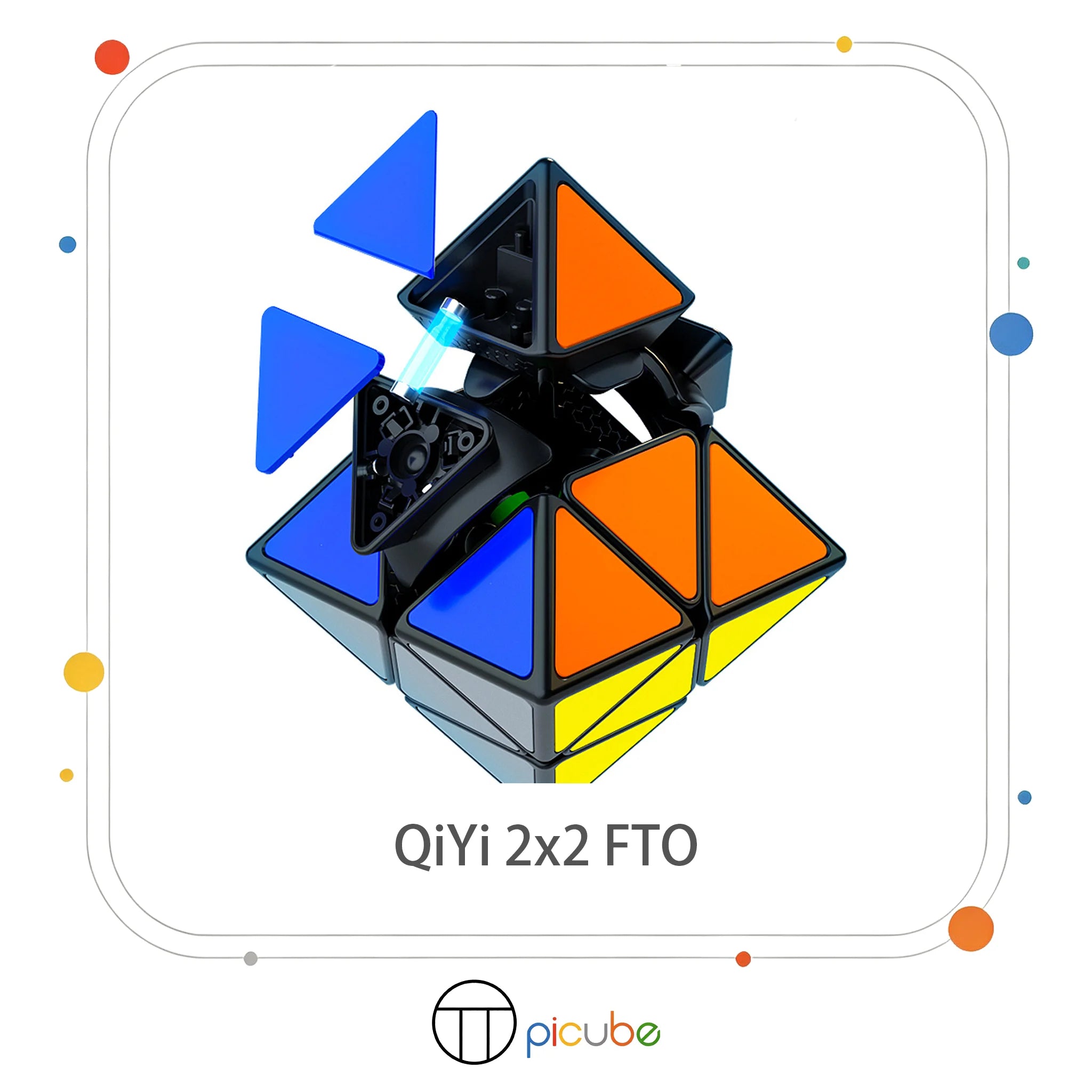 2x2 FTO Magnetic Octahedron Puzzle — Irregular Shape Speed Cube