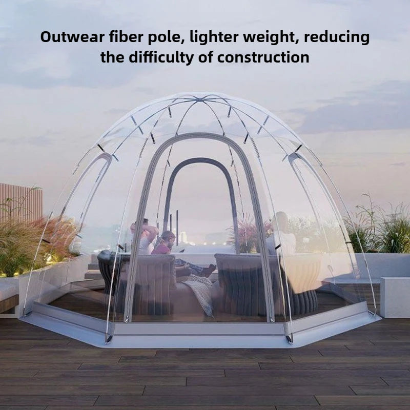 OEING Transparent Camping Dome Tent — Windproof Four-Season Shelter